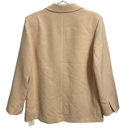 Zara Cream Two Button Oversized Blazer Jacket Size MED NWT - Picture 5 of 7